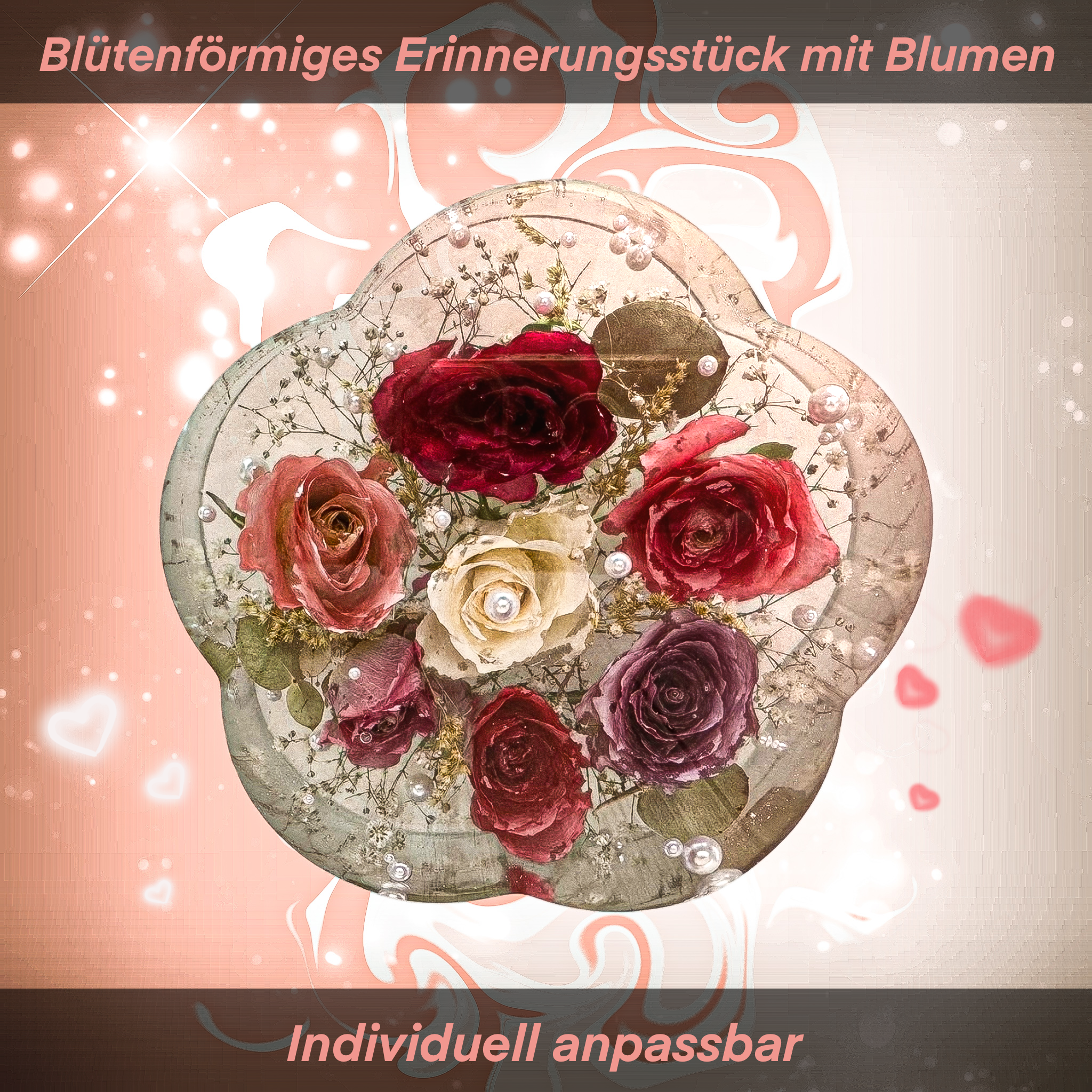 Blütenförmiges Brautstrauß/Blumen Erinnerungsstück