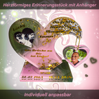 Herzförmiges Erinnerungsstück mit Anhänger