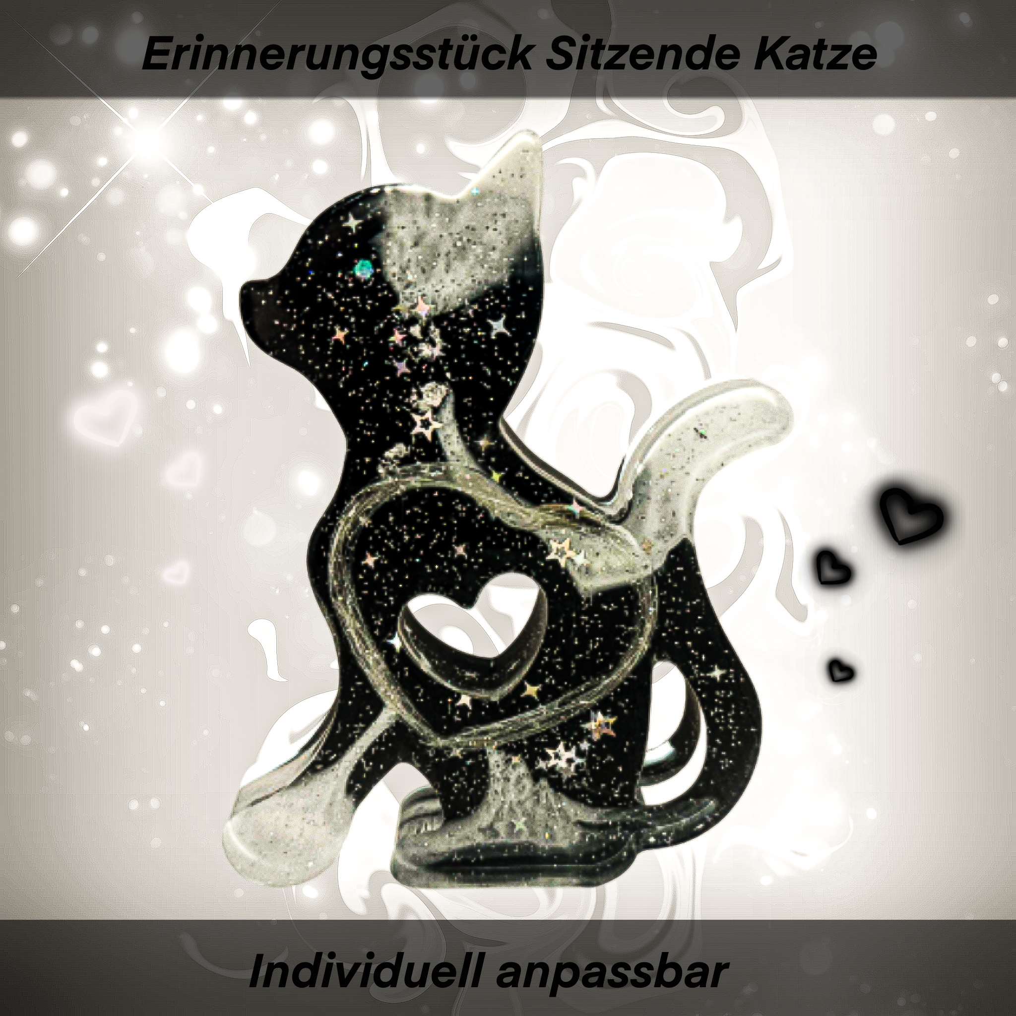 Erinnerungsstück "Sitzende Katze"