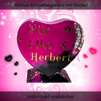 Kleines Erinnerungsherz mit Sockel