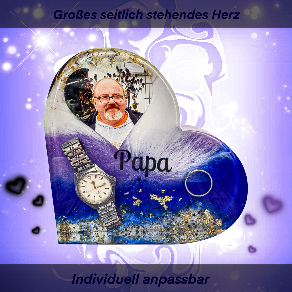 Großes seitlich stehendes Herz