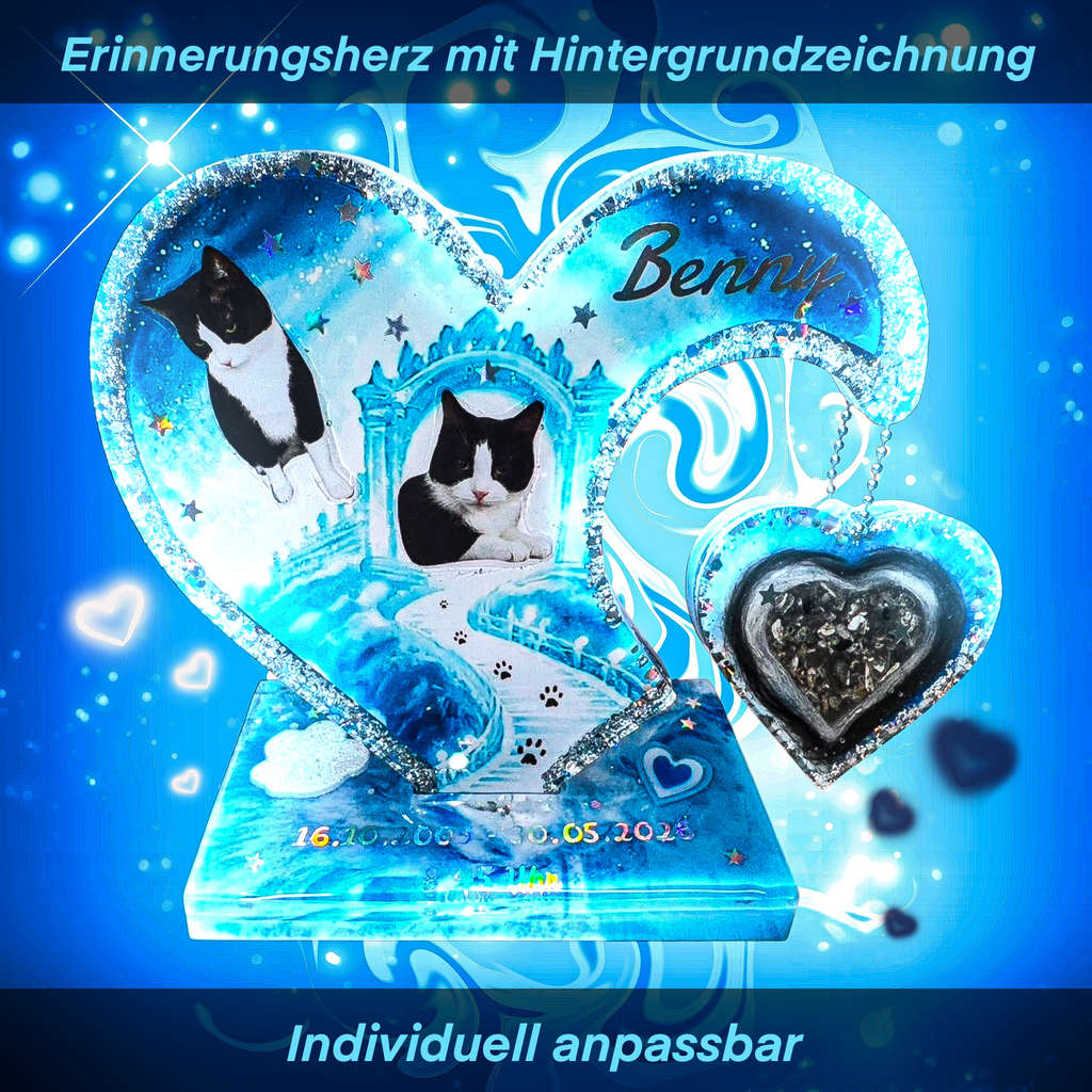 Herz mit Anhänger Erinnerungshintergrund
