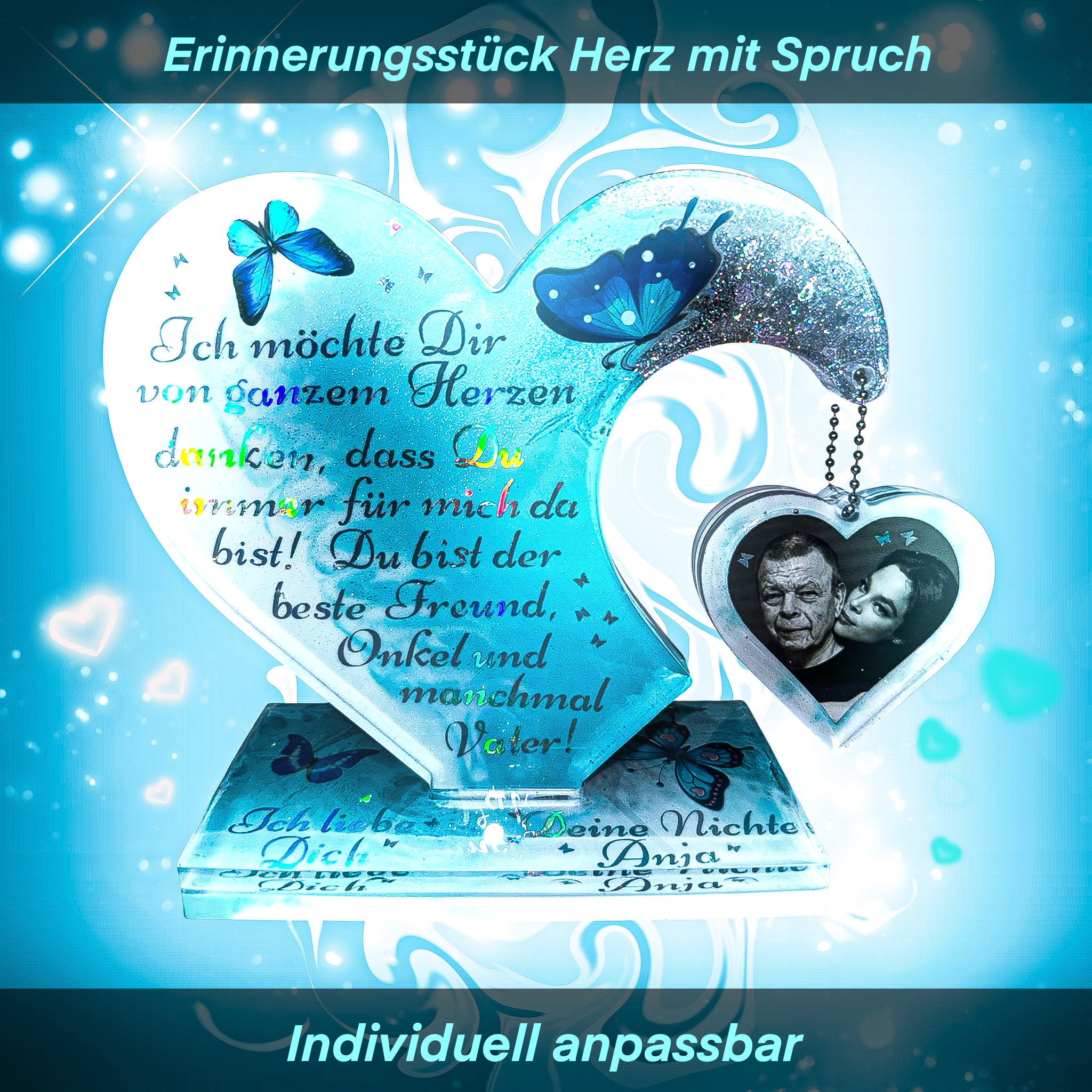 Erinnerungsstück "Herz mit Spruch"