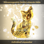 Erinnerungsstück "Seitlich sitzende Katze"