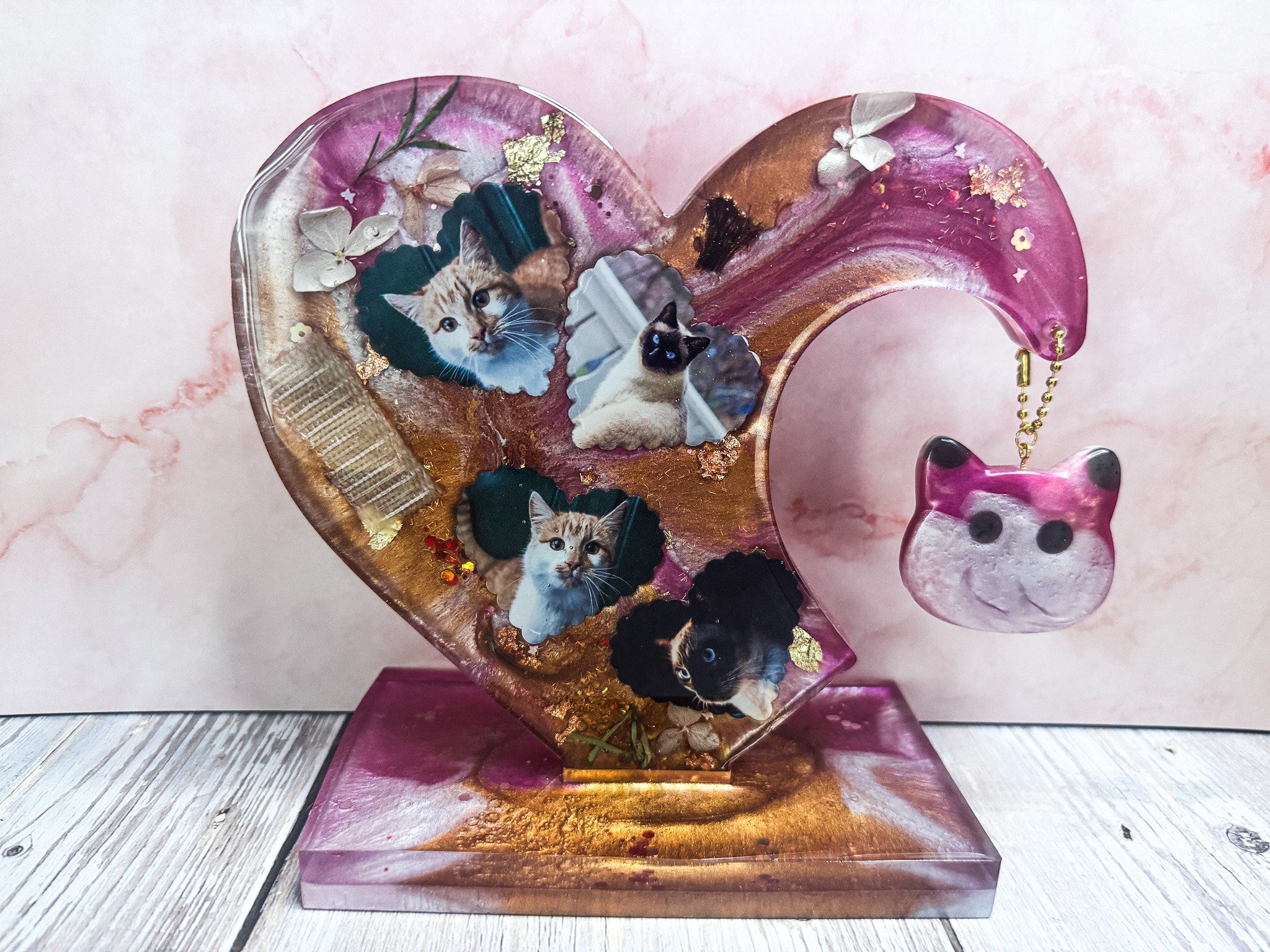 Herzförmiges Erinnerungsstück "Tiere" mit Anhänger