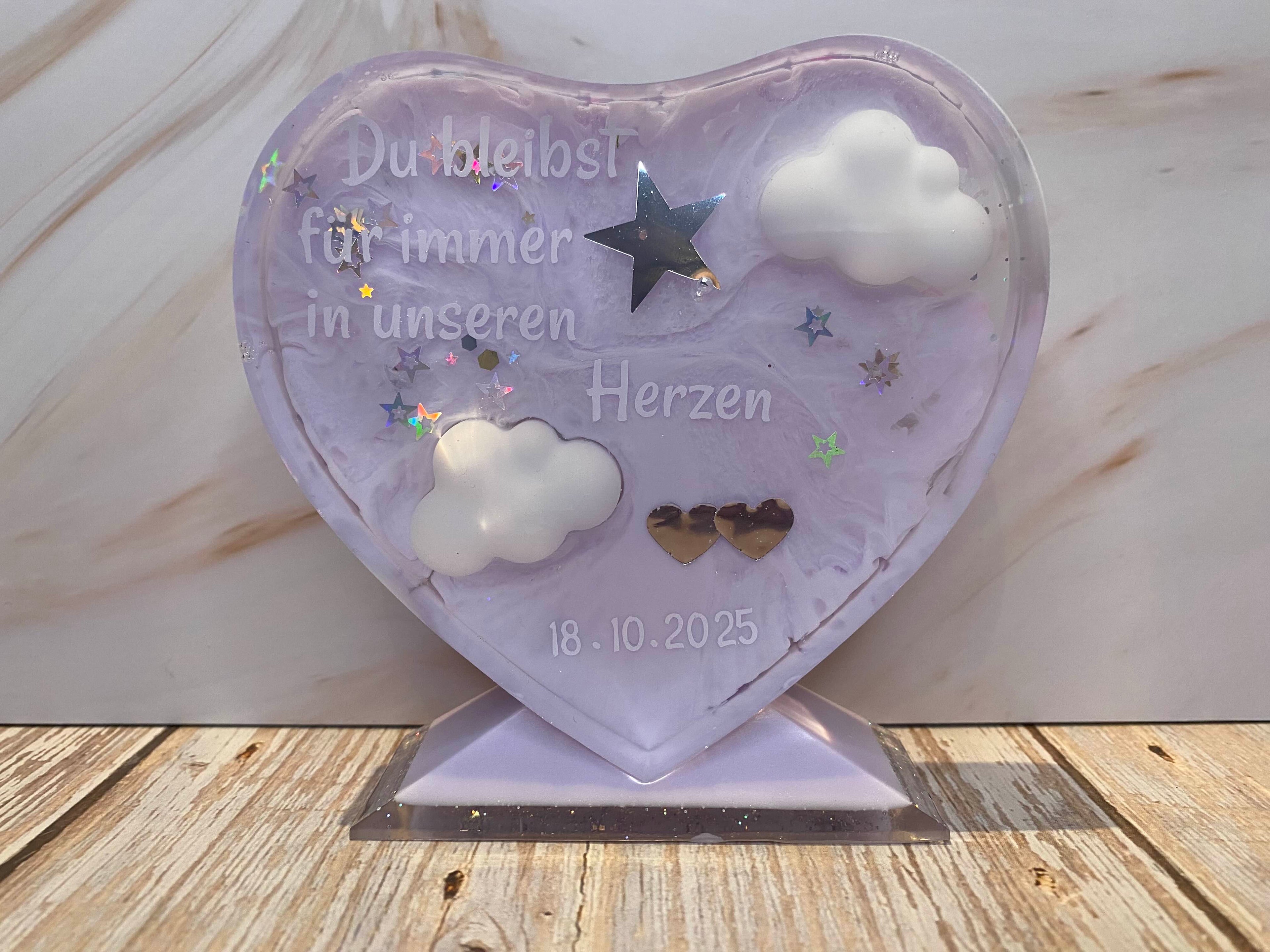 Kleines Erinnerungsherz mit Sockel