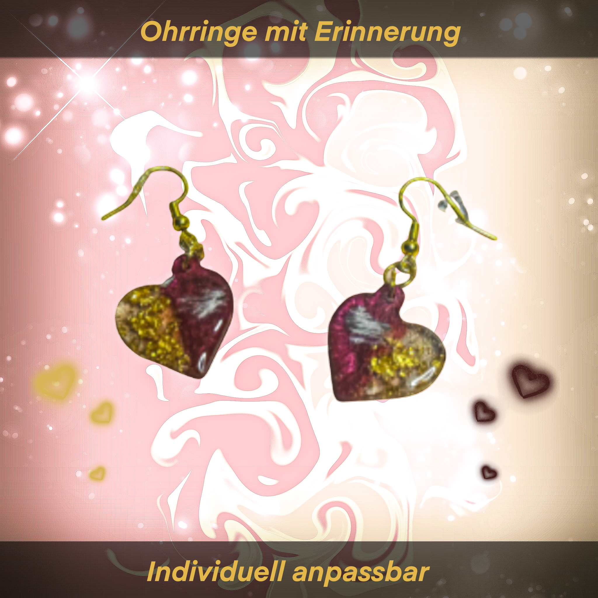 Herzohrringe mit Erinnerung