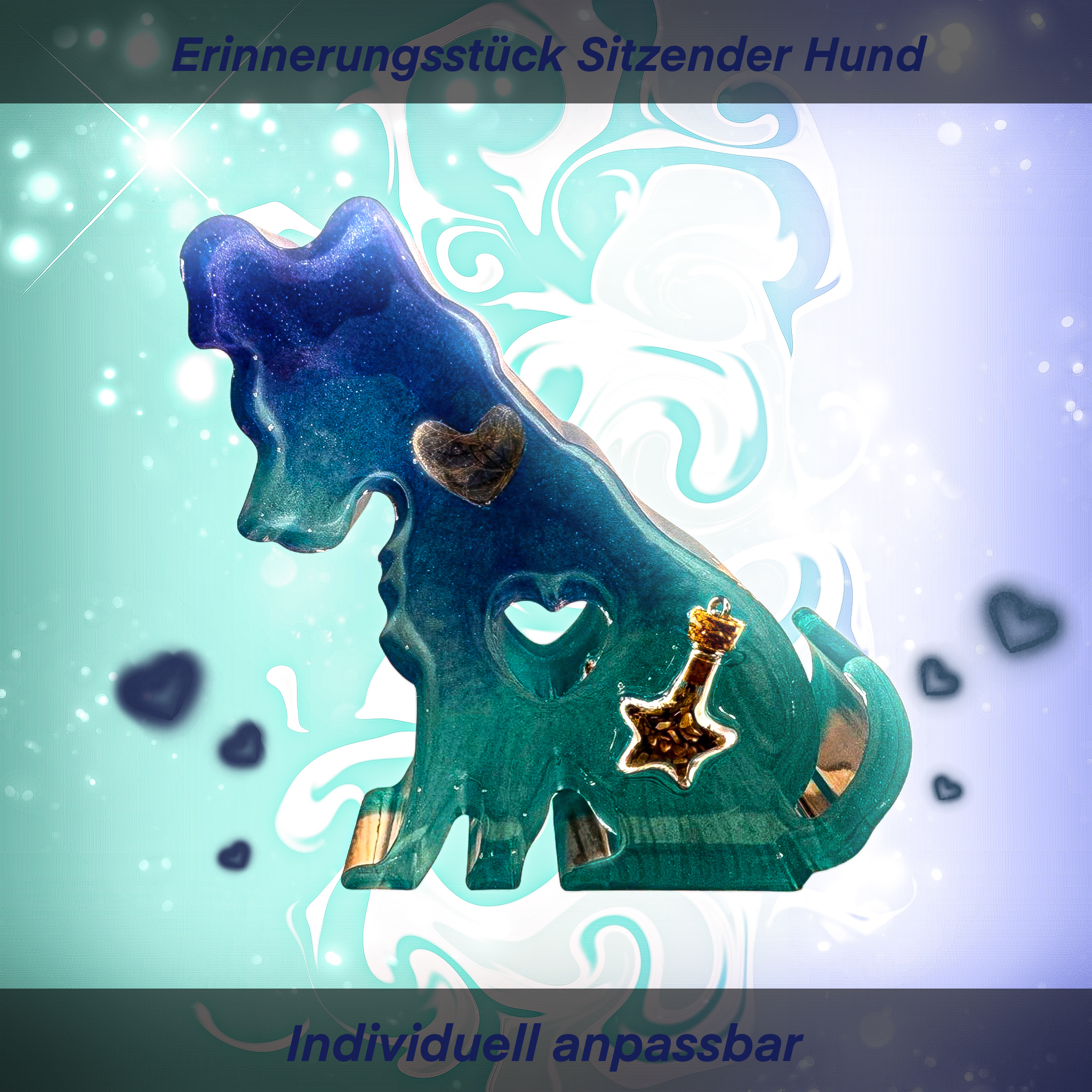 Erinnerungsstück "Sitzender Hund"