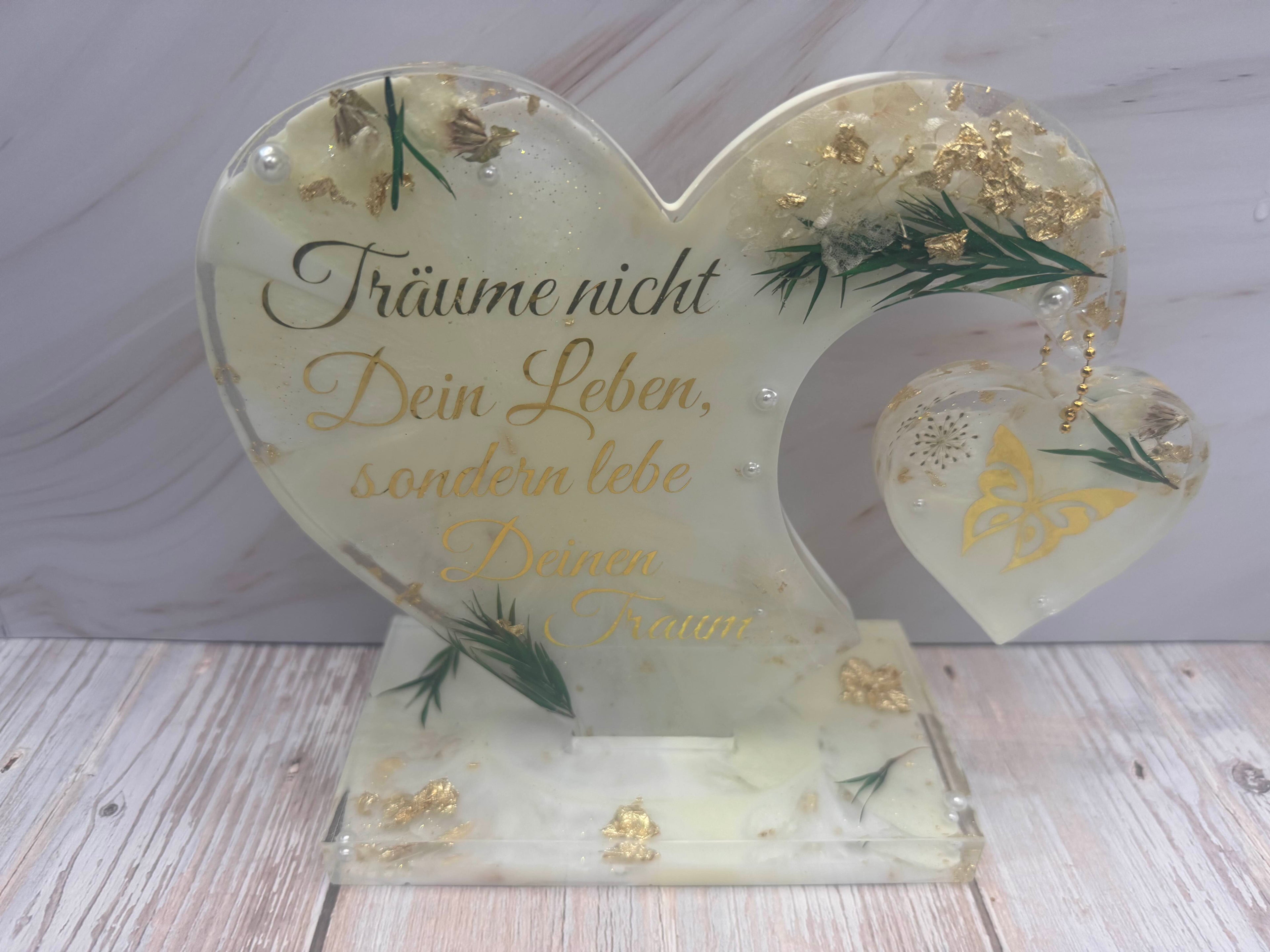 Erinnerungsstück "Herz mit Spruch"