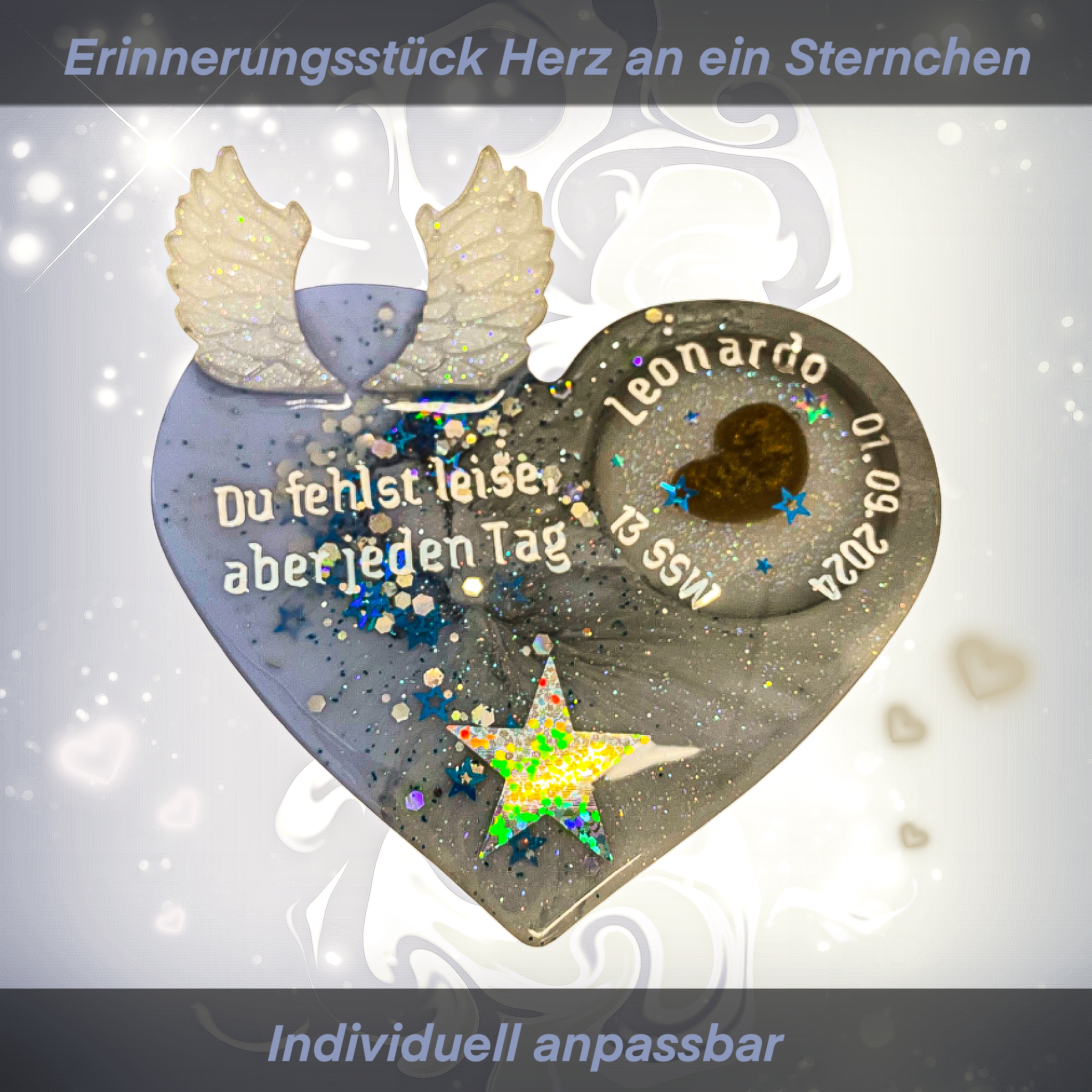 Erinnerungsstück "Herz an ein Sternchen"
