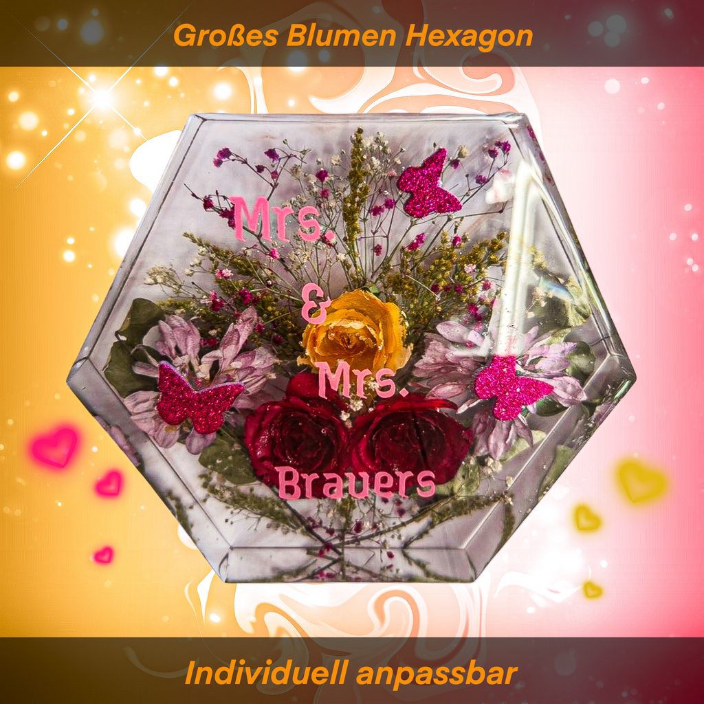 Großes Blumen Hexagon